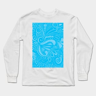 Sky Blue Tiki Parrot Long Sleeve T-Shirt